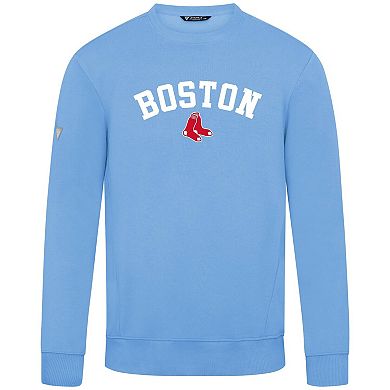 Men's Levelwear Light Blue Boston Red Sox Zane Felt Arch Pullover Sweatshirt