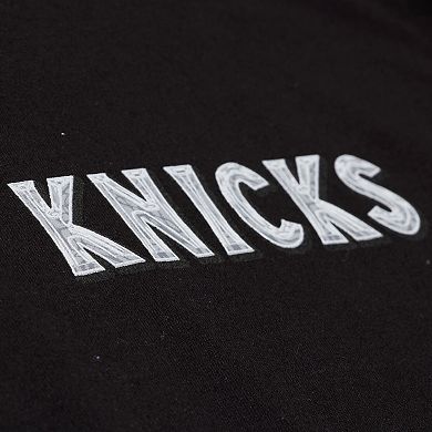 Men's Mitchell & Ness Black New York Knicks Chrome Heritage T-Shirt