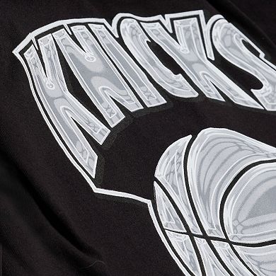 Men's Mitchell & Ness Black New York Knicks Chrome Heritage T-Shirt