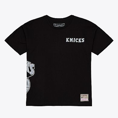 Men's Mitchell & Ness Black New York Knicks Chrome Heritage T-Shirt