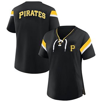 Women's Profile Black Pittsburgh Pirates Lace-Up T-Shirt