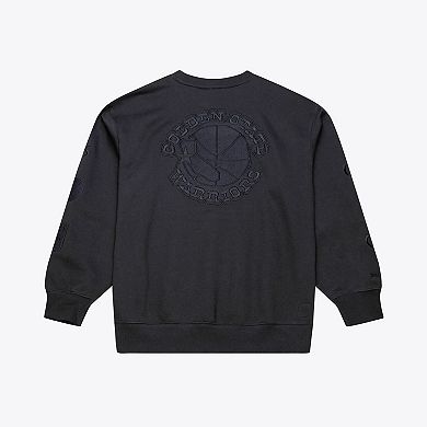 Men's Mitchell & Ness Black Golden State Warriors Phantom Fleece Sweatshirt