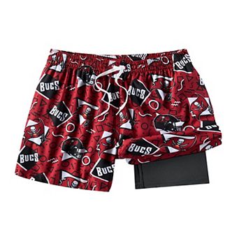 Men's Chubbies Red Tampa Bay Buccaneers Game Day Fit Classic Lined Swim Trunks