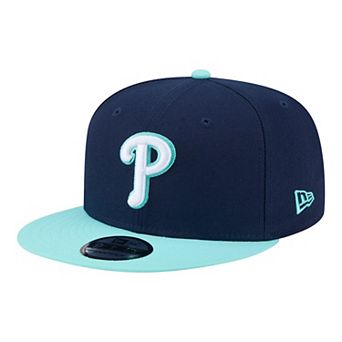 Men's New Era Navy/Turquoise Philadelphia Phillies Two-Tone Color Pack 9FIFTY Snapback Hat
