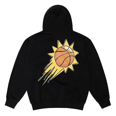 Men's b2Ss Black Phoenix Suns Oversized Script Hoodie