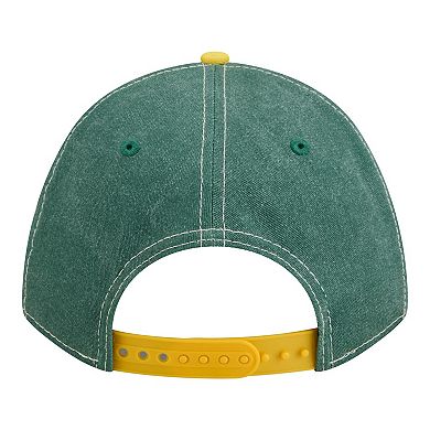 Men's New Era Green/Gold Green Bay Packers 9FORTY Felt A-Frame Adjustable Hat