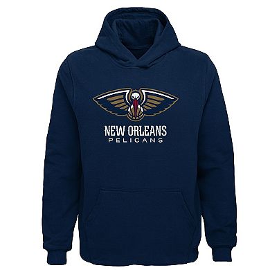 Youth Outerstuff Navy New Orleans Pelicans Primary Logo Pullover Hoodie