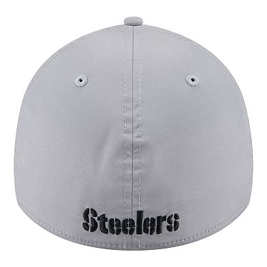 Men's New Era Gray Pittsburgh Steelers Perforated 39THIRTY Flex Hat