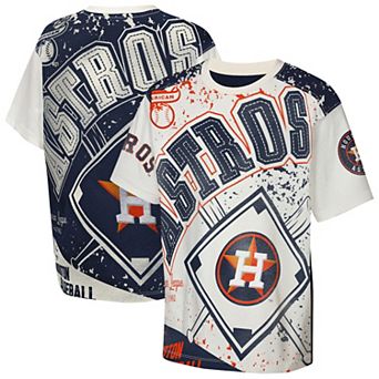 Youth Outerstuff Cream Houston Astros Big League Top Player Bold All-Over-Print T-Shirt