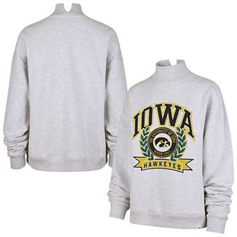 Women's '47 Gray Iowa Hawkeyes Laurel Arch Mock Neck Sweatshirt