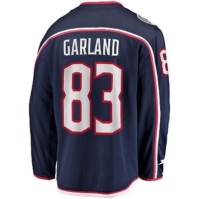 Men's Fanatics Conor Garland Navy Columbus Blue Jackets Home Breakaway Jersey