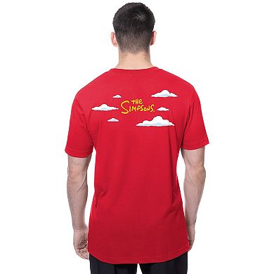 Men's New Era Red Texas Rangers MLB x Simpsons 2026 Collab Clouds T-Shirt