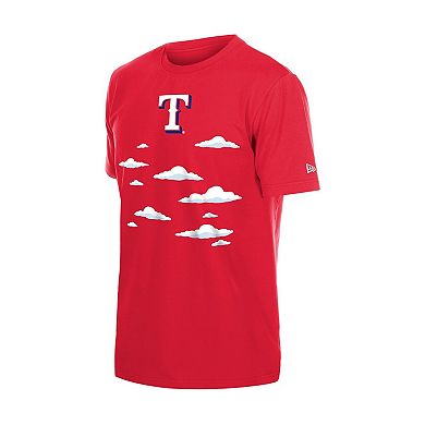 Men's New Era Red Texas Rangers MLB x Simpsons 2026 Collab Clouds T-Shirt