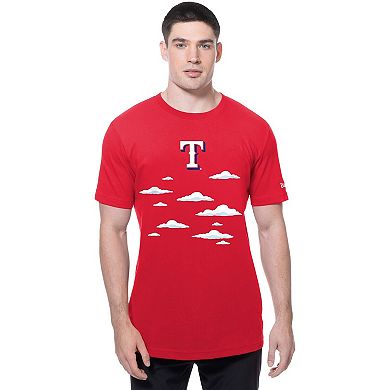 Men's New Era Red Texas Rangers MLB x Simpsons 2026 Collab Clouds T-Shirt