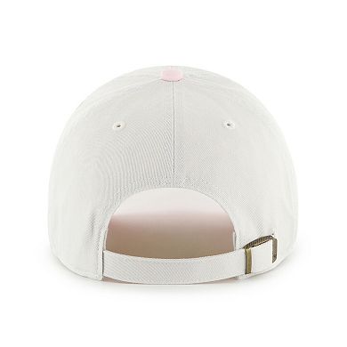 Women's '47 White/Pink New York Mets Gelato Two-Tone Clean Up Adjustable Hat