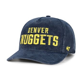 Men's '47 Navy Denver Nuggets Reclaim Snow Wash Corduroy Adjustable Hitch Hat