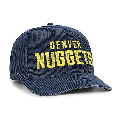 Men's '47 Navy Denver Nuggets Reclaim Snow Wash Corduroy Adjustable Hitch Hat