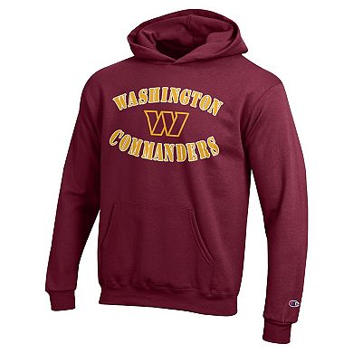 Youth Champion Burgundy Washington Commanders Powerblend Fleece Hoodie