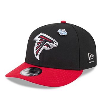 Men's New Era Black/Red Atlanta Falcons 2026 NFL Draft On Stage Pre-Curved 9FIFTY Snapback Hat