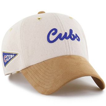 Men's '47 x Stoney Clover Lane Natural/Tan Chicago Cubs Script Charm Clean Up Adjustable Hat
