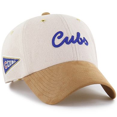 Men's '47 x Stoney Clover Lane Natural/Tan Chicago Cubs Script Charm Clean Up Adjustable Hat