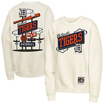 Youth Mitchell & Ness Natural Detroit Tigers Retro Billboard Sweatshirt