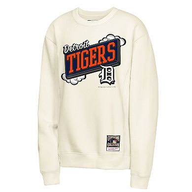 Youth Mitchell & Ness Natural Detroit Tigers Retro Billboard Sweatshirt