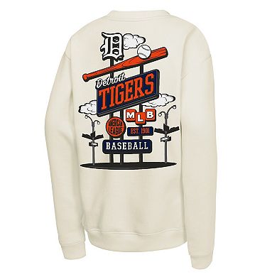 Youth Mitchell & Ness Natural Detroit Tigers Retro Billboard Sweatshirt