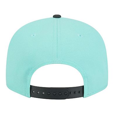 Men's New Era Turquoise/Charcoal Miami Heat Color Pack Two-Tone 9FIFTY Snapback Hat