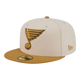 Men's New Era Cream/Tan St. Louis Blues Colorpack Two-Tone 59FIFTY Fitted Hat