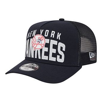 Youth New Era Navy New York Yankees Logo Fade A-Frame 9FIFTY Snapback Hat