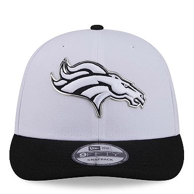 Men's New Era White/Black Denver Broncos 2026 NFL Draft Pre-Curved 9FIFTY Snapback Hat