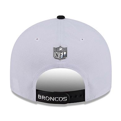 Men's New Era White/Black Denver Broncos 2026 NFL Draft Pre-Curved 9FIFTY Snapback Hat