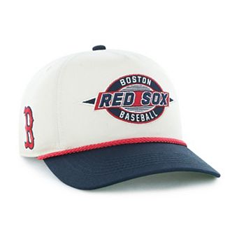 Men's '47 Natural/Navy Boston Red Sox Frame Out Hitch Adjustable Hat