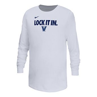 Youth Nike White Villanova Wildcats On-Court Bench Legend Dri-FIT Long Sleeve T-Shirt