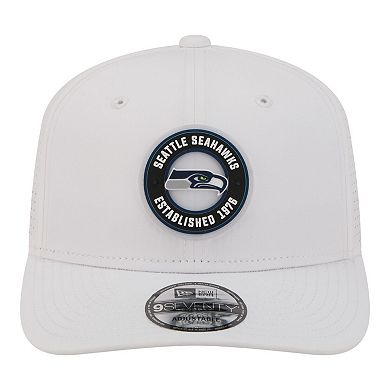 Men's New Era White Seattle Seahawks COOLERA 9SEVENTY Adjustable Hat