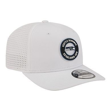 Men's New Era White Seattle Seahawks COOLERA 9SEVENTY Adjustable Hat