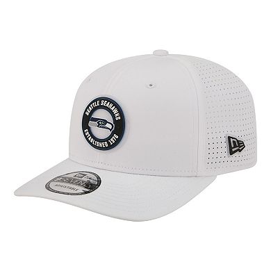 Men's New Era White Seattle Seahawks COOLERA 9SEVENTY Adjustable Hat
