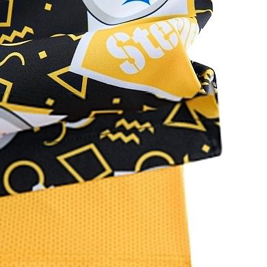 Men's Chubbies Black Pittsburgh Steelers Game Day Fit Classic Lined Swim Trunks