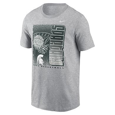 Men's Nike Heather Gray Michigan State Spartans Basketball Refresh T-Shirt