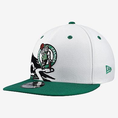 Youth New Era White/Kelly Green Boston Celtics Swept 9FIFTY Snapback Hat