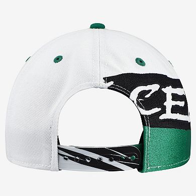 Youth New Era White/Kelly Green Boston Celtics Swept 9FIFTY Snapback Hat