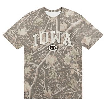 Men's Uscape Apparel Camo Iowa Hawkeyes Back Bay Heavyweight T-Shirt