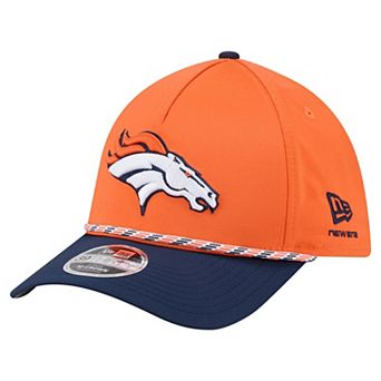 Men's Orange/Navy Denver Broncos Rope M-Crown A-Frame 39THIRTY Flex Hat