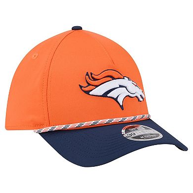 Men's Orange/Navy Denver Broncos Rope M-Crown A-Frame 39THIRTY Flex Hat