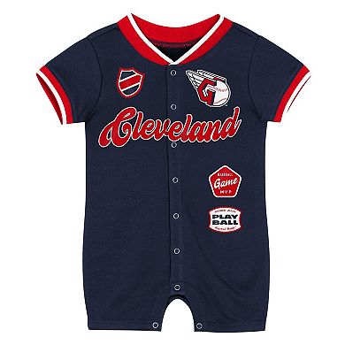 Infant Outerstuff Navy Cleveland Guardians Pinch Coverall