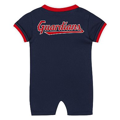 Infant Outerstuff Navy Cleveland Guardians Pinch Coverall