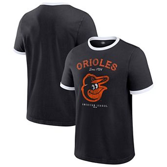Men's Darius Rucker Collection by Fanatics Black Baltimore Orioles Washed Ringer T-Shirt