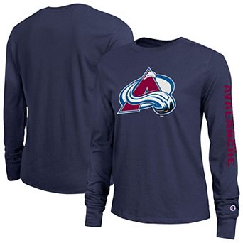 Women's Champion Blue Colorado Avalanche 2-Hit Long Sleeve T-Shirt