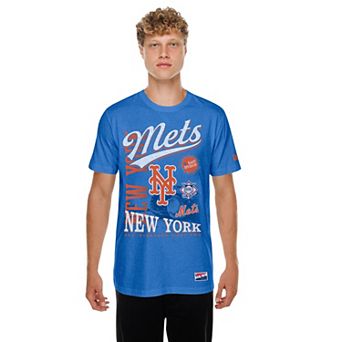 Men's New Era Royal New York Mets Oversized Throwback Distressed T-Shirt